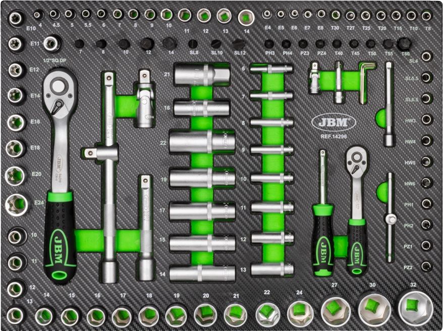 JBM 7 ltk työkaluvaunu työkaluilla 172 osaa
