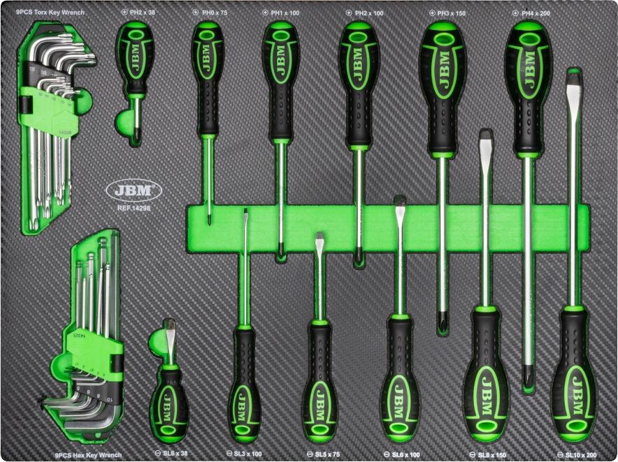 JBM 7 ltk työkaluvaunu työkaluilla 172 osaa