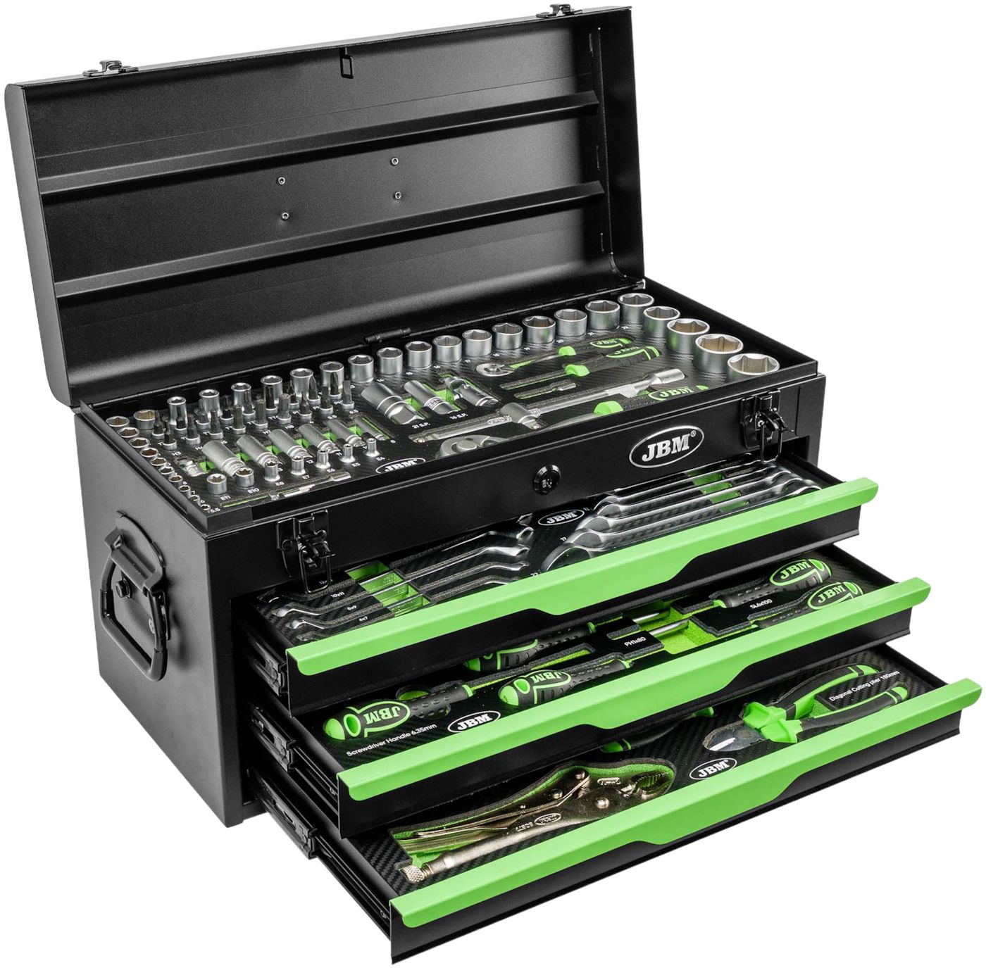 JBM työkalulaatikko työkaluilla 143 osaa